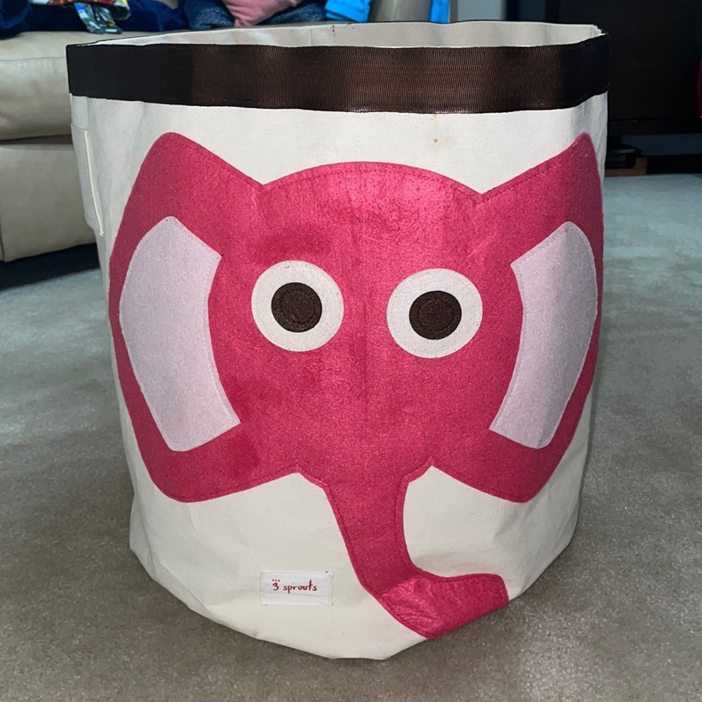 3 Sprouts Elephant Animal Bin